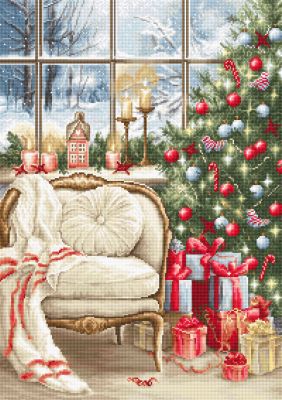 Christmas Interior (25 count canvas)